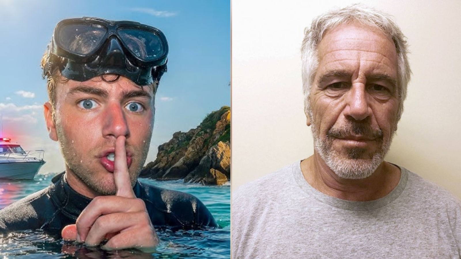 Grigg said that blacked-out SUVs had been parked outside his home for several days following the upload of his Epstein Island video ( Nico Grigg, DOJ)