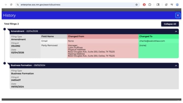 Don Huffines Epstein ranch