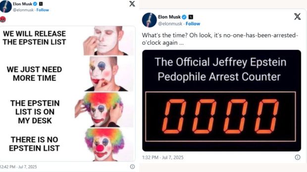 Elon Musk's 'paedophilia' dig at the Trump admin in the wake of the Epstein scandal.