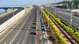 Mumbai Coastal Road musical strip that plays Jai Ho song.