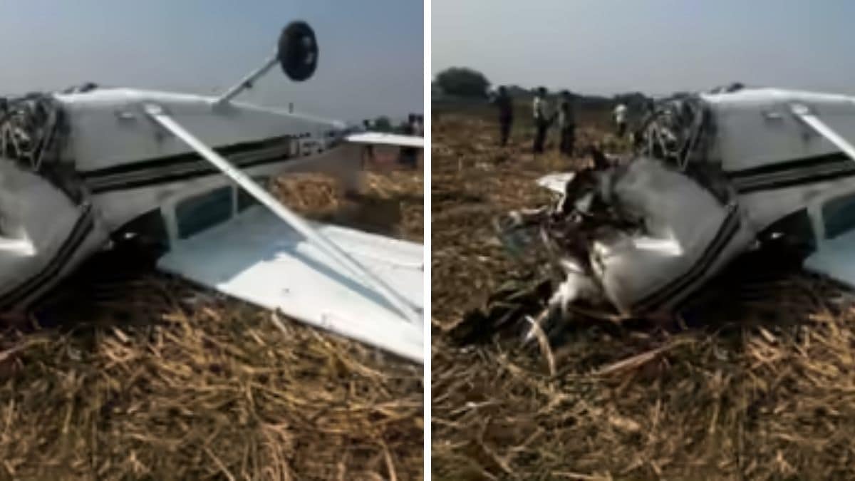 Redbird Flight Training Academy Cessna 172 aircraft involved in forced landing near Belagavi Airport due to suspected fuel starvation