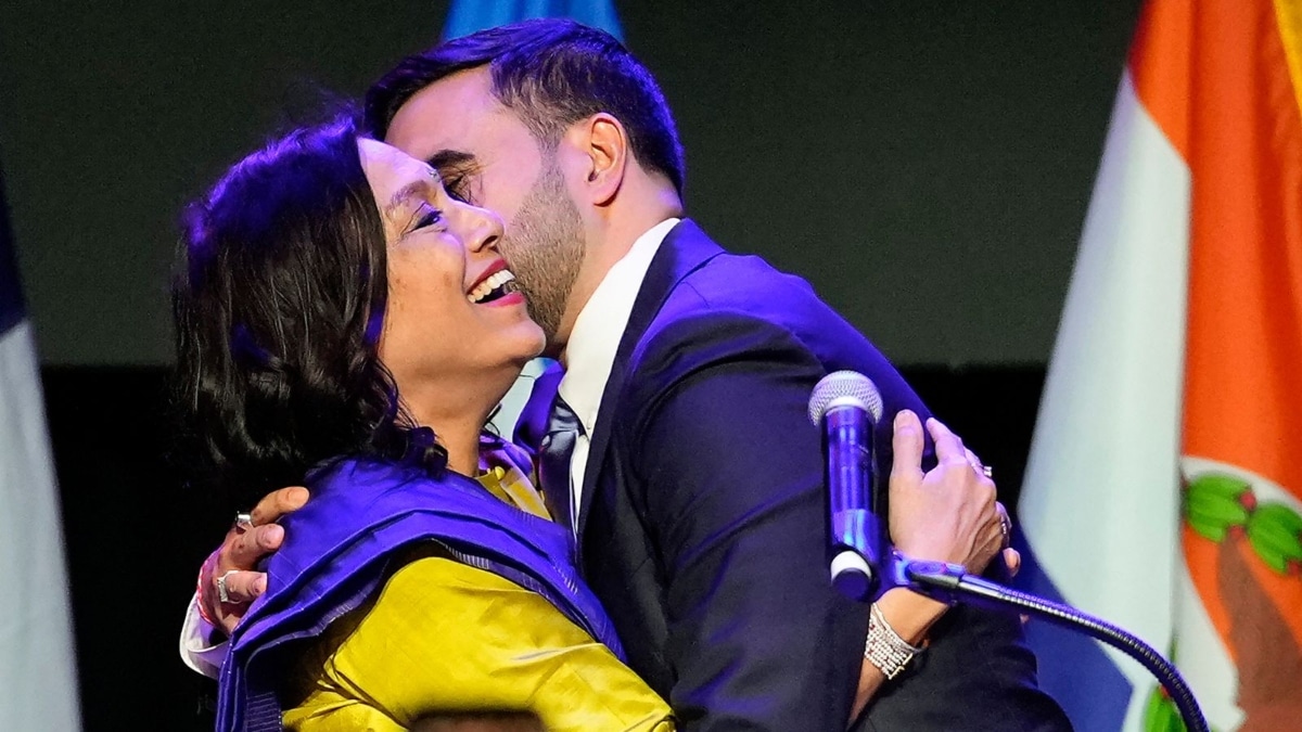 Mira Nair with Zohran Mamdani (Image source: AP)