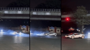 The incident had come to light after an X user shared footage of the luxury vehicle doing doughnuts at a busy junction (X video screengrab)