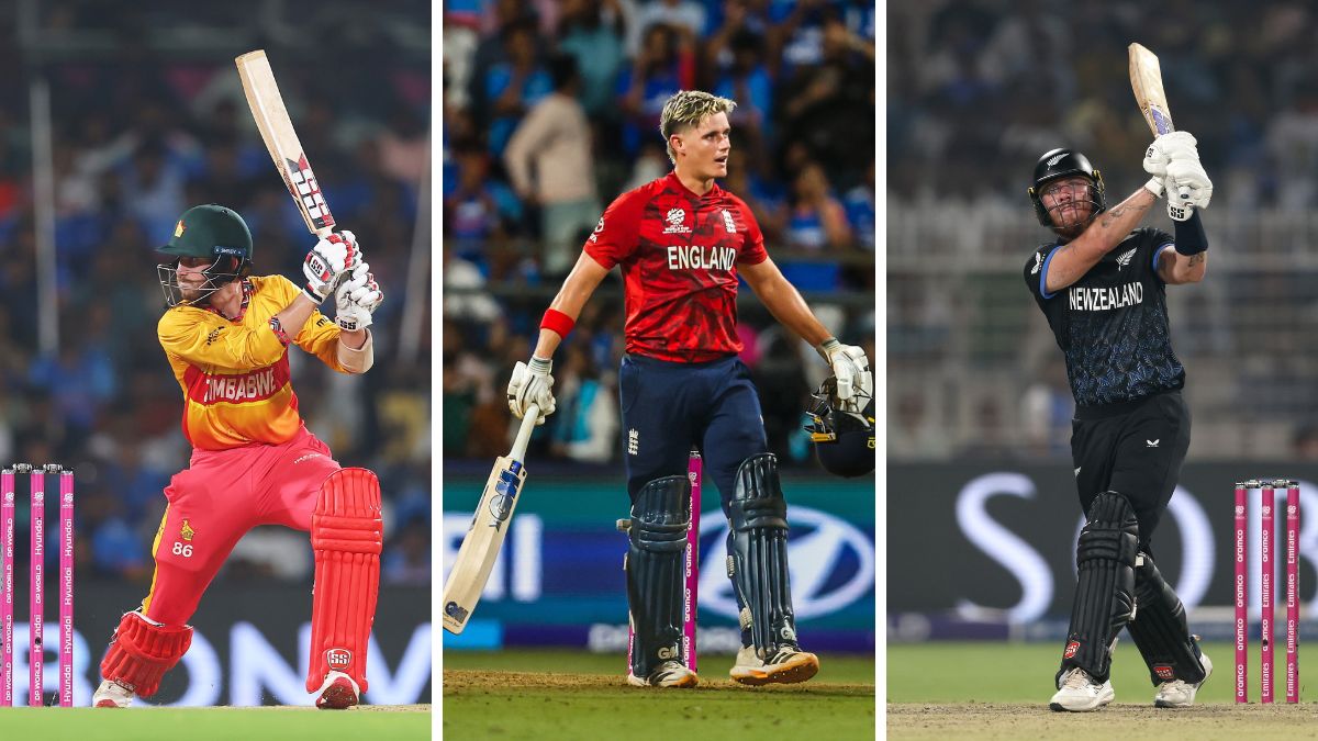 A collage of young cricket stars Jacob Bethell, Finn Allen, and Brian Bennett celebrating their match-winning performances during the T20 World Cup 2026. A collage of young cricket stars Jacob Bethell, Finn Allen, and Brian Bennett celebrating their match-winning performances during the T20 World Cup 2026.
