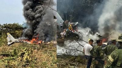 Colombia plane crash kills 66; dozens missing, feared dead after Air Force C-130 goes down