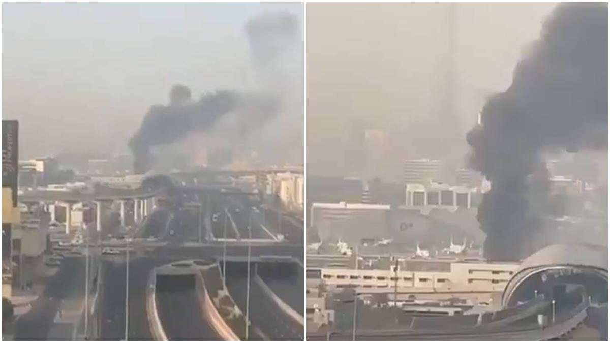 Video captures dramatic Iranian strike on Dubai International Airport