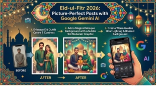 Eid-ul-fitr 2026: Easy Google Gemini photo editing prompts to create beautiful Eid photos instantly for Instagram, WhatsApp, Facebook