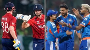 India vs England LIVE SCORE, T20 World Cup 2026: Image showing ENG batting and IND bowling as the two clash in Semi-Final encounter at the Wankhede Stadium in Mumbai.