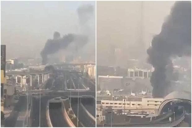 Iran attacked Dubai International Airport. (Screengrab taken from X@clashreport)