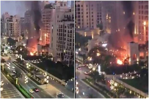  As tensions rise, air defense systems shoot down rockets over the Gulf in Picture 2. (Photo source: X@Global Eye News)