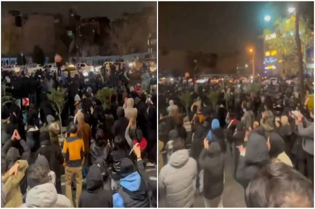 As tensions rise, protesters gather in Tehran and shout anti-Iranian slogans. (Photo source: X)