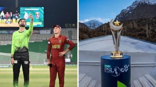 A split-screen image featuring the captains at the toss for the first PSL 2026 match alongside the PSL trophy, set against a backdrop representing the national fuel emergency.