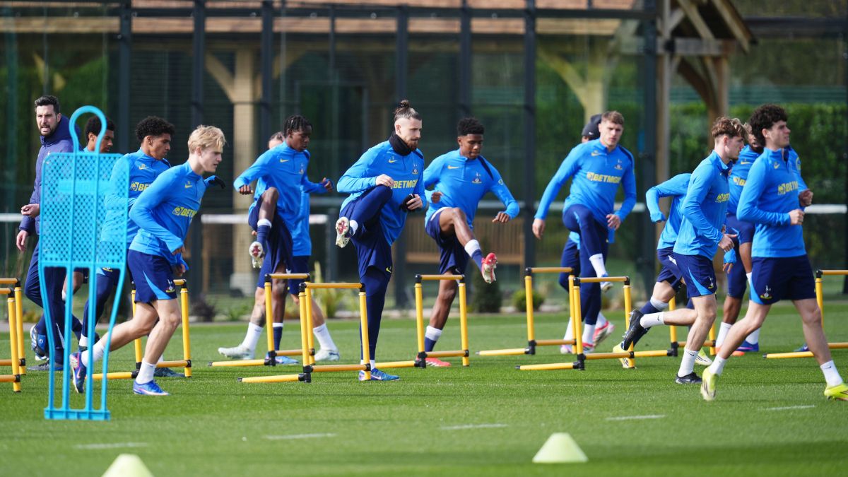 Tottenham Hotspur squad training ahead of a Premier League fixture