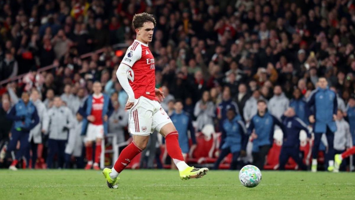 Max Dowman celebrates after becoming the youngest-ever Premier League scorer for Arsenal in the win over Everton