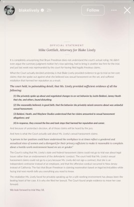 Blake Lively's attorney on Justin Baloni case