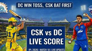 CSK vs DC LIVE SCORE UPDATES, IPL 2026, MATCH 18 at the MA Chidambaram Stadium in Chepauk, Chennai.