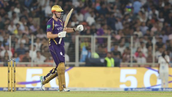 Cameron Green celebrating his 79-run half-century for KKR against Gujarat Titans in IPL 2026.