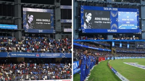 Wankhede Stadium pays tribute to Asha Bhosle with a moment of silence and DJ playing her classic songs before MI vs RCB IPL 2026 Match 20