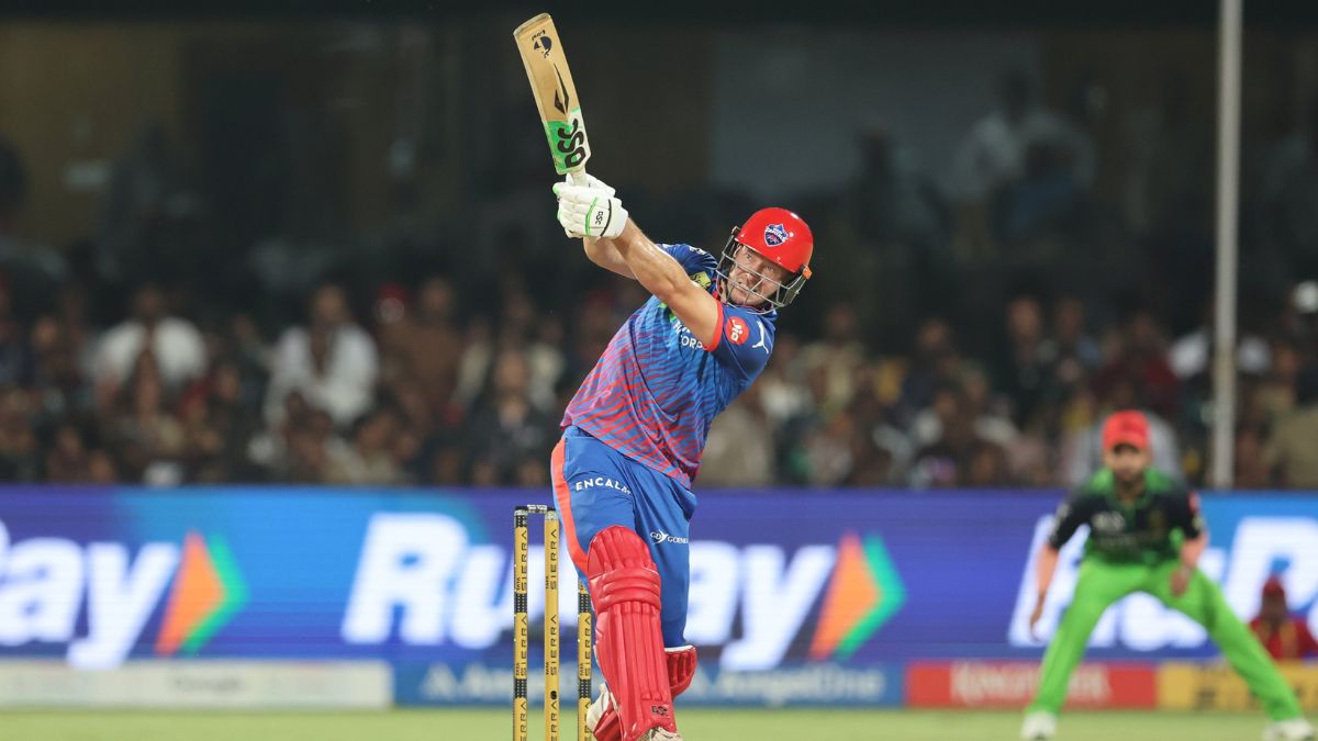 David Miller hitting the winning boundary for Delhi Capitals against RCB in IPL 2026, Match 26 David Miller hitting the winning boundary for Delhi Capitals against RCB in IPL 2026, Match 26