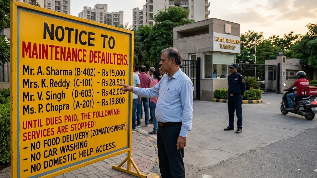 Gurugram residential society recovers Rs 15 lakh after naming maintenance defaulters on public board Gurugram residential society recovers Rs 15 lakh after naming maintenance defaulters on public board