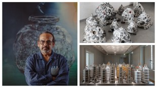 A Fistful of Sky, a new exhibition by artist Subodh Gupta, opened at the Nita Mukesh Ambani Cultural Centre in Mumbai on April 3. Photo credit: Akik Rehman