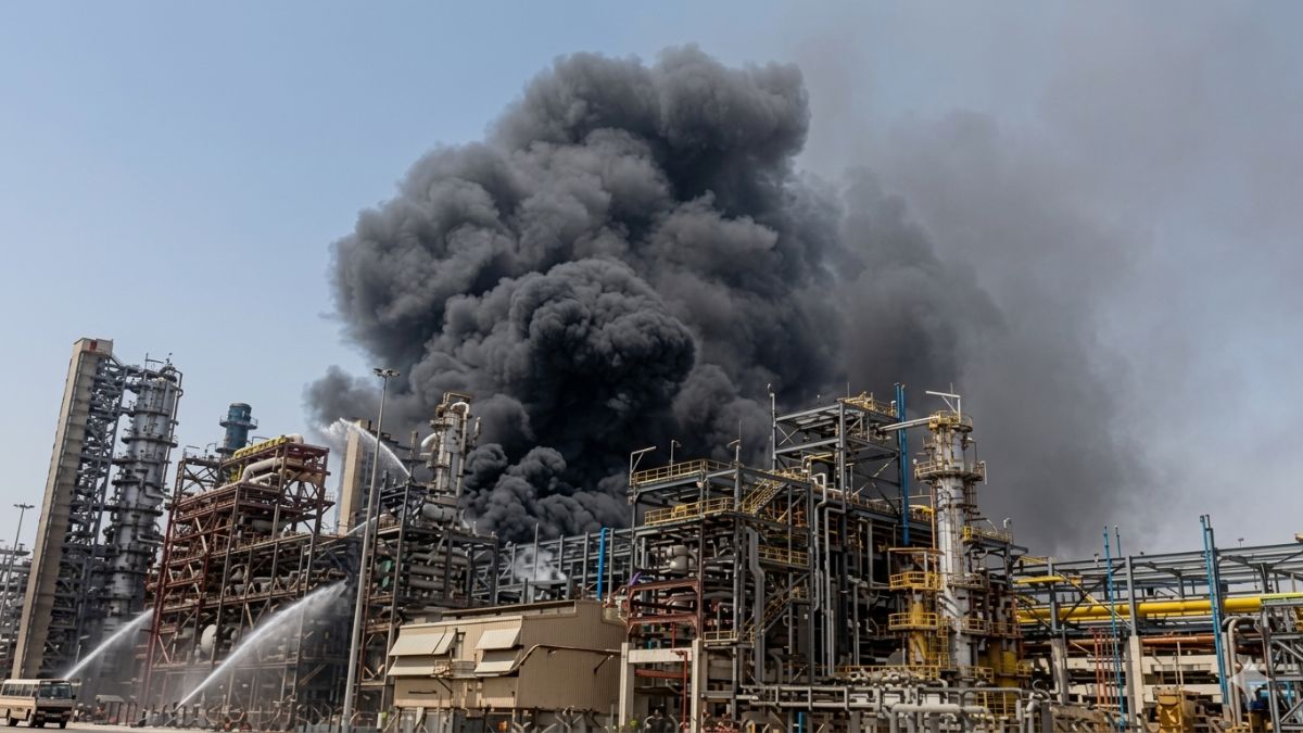 HPCL Rajasthan Refinery fire has triggered a government probe after a blaze at the CDU unit in Barmer, forcing postponement of the scheduled inauguration. HPCL Rajasthan Refinery fire has triggered a government probe after a blaze at the CDU unit in Barmer, forcing postponement of the scheduled inauguration.
