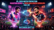 RR vs RCB clash heats up in Guwahati as both teams battle for dominance in IPL 2026. (Image AI Generated)
