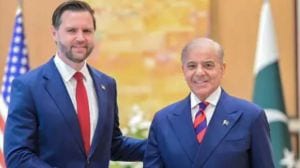 US Vice President JD Vance with Pakistan PM Shehbaz Sharif
