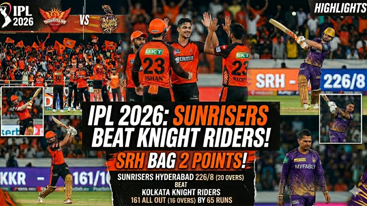 Kolkata Knight Riders vs Sunrisers Hyderabad HIGHLIGHTS, IPL 2026: Hyderabad thrash Kolkata by 65 runs as Klaasen, Reddy shine