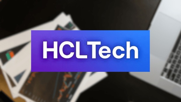 A professional financial dashboard showing HCLTech’s Rs 4,488 crore net profit and the interim dividend of Rs 24 per share for FY26.