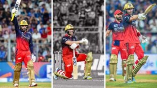 hil Salt, Virat Kohli and Rajat Patidar batting for RCB against Mumbai Indians at Wankhede Stadium in IPL 2026 Match 20