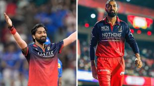 Krunal Pandya celebrating his 100th IPL wicket in RCB vs LSG Match 23 at Chinnaswamy