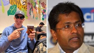 Two frame image shows Kevin Pietersen at left who suggested the idea of Super Auction and on right, Lalit Modi, who supported this idea.