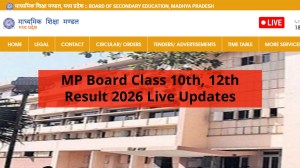MP Board Class 10th 12th Result 2026 Live