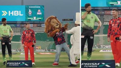 WATCH: PSL Mascots Fight During Toss, Leave Warner and Shaheen Afridi Bemused
