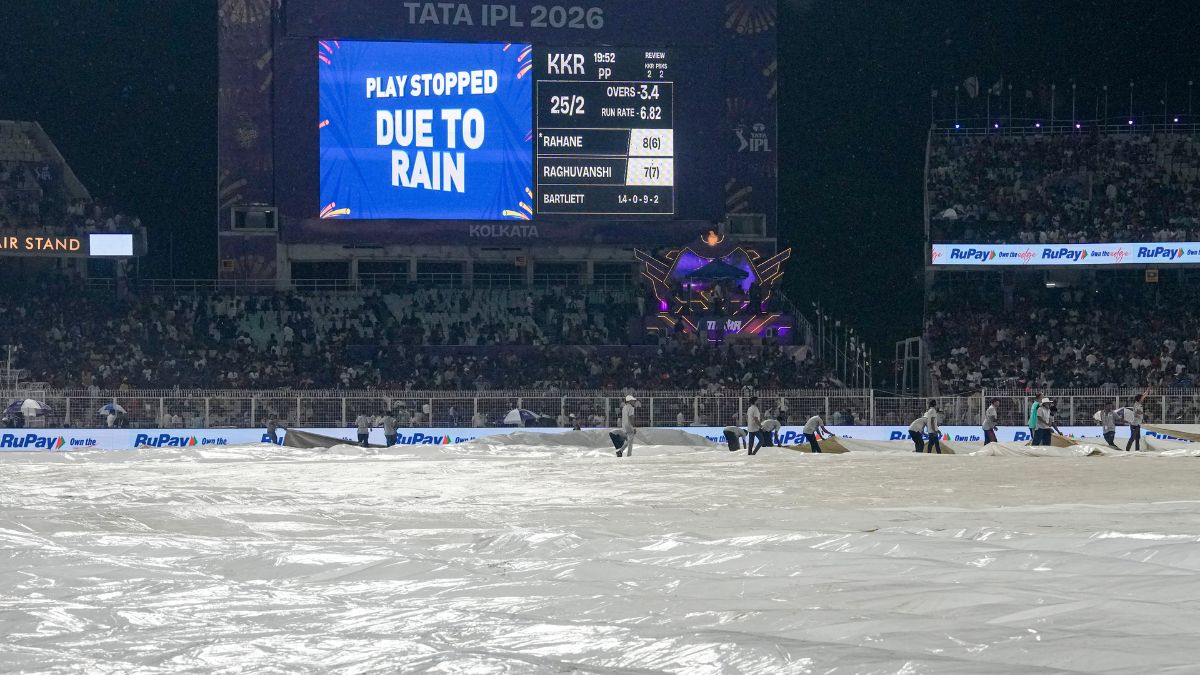 KKR vs PBKS Live Score, IPL 2026: Rain halts play with Kolkata at 25/2 in 3.4 overs; no update on resumption time KKR vs PBKS Live Score, IPL 2026: Rain halts play with Kolkata at 25/2 in 3.4 overs; no update on resumption time