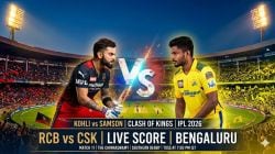 LIVE SCORE Royal Challengers Bengaluru vs Chennai Super Kings | IPL 2026, Match 11: Will CSK without Dhoni open their account or Kohli’s RCB continue winning run?