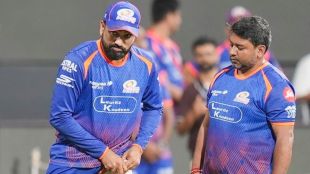 Rohit Sharma in the MI training session during MI vs PBKS Match 24 at Wankhede Stadium