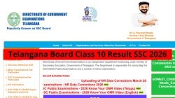 TS SSC Result 2026: Telangana Board Class 10th scorecards to be declared at 2 pm at bse.telangana.gov.in – Check details here
