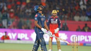 Sai Sudharsan celebrates his century vs RCB at M Chinnaswamy Stadium on April 23
