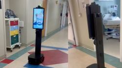 Robo-doctor on wheels: Viral video shows physician virtually rolling through hospital halls in US