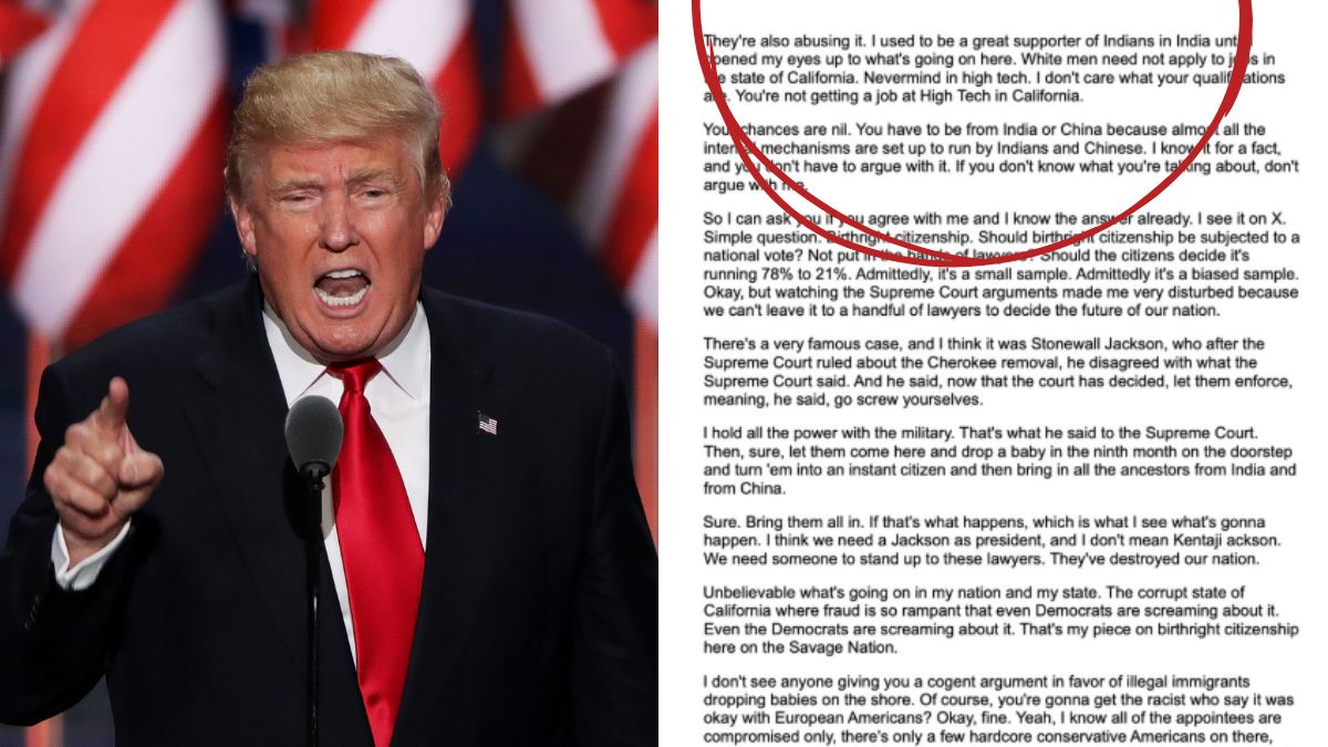 'I used to support Indians': Trump shares post claiming Indians control ...