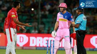 Ravichandran Ashwin runs out Jos Buttler at non-striker end IPL 2019 Sawai Mansingh Stadium.