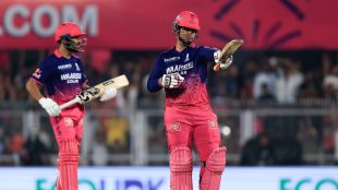 15-year-old Vaibhav Sooryavanshi (RR) celebrates his second 15-ball fifty of IPL 2026 vs RCB at Barsapara Stadium.