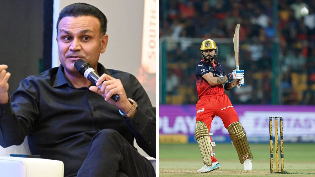 Virender Sehwag and Virat Kohli side by side Virender Sehwag and Virat Kohli side by side