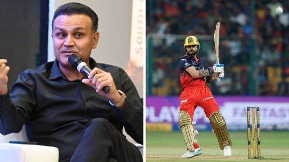 Virender Sehwag and Virat Kohli side by side