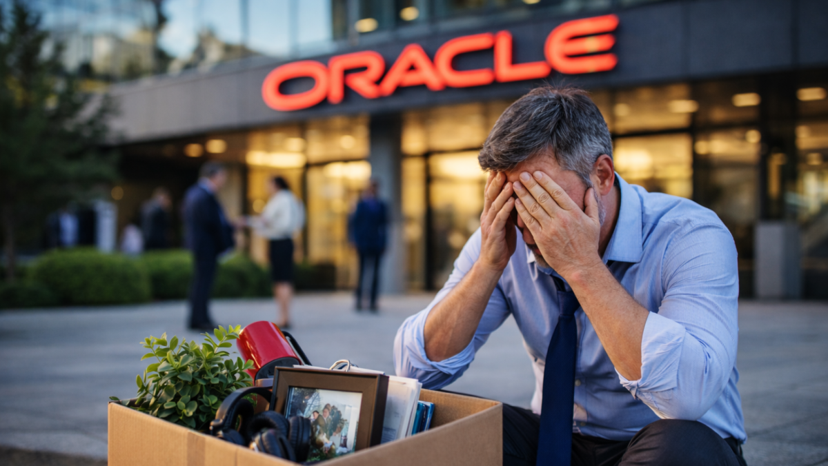 Amid the wave of layoffs, a Facebook post by former Oracle employee Jackie Barker is now raising a larger question about corporate loyalty and what work really means ( AI generated image) Amid the wave of layoffs, a Facebook post by former Oracle employee Jackie Barker is now raising a larger question about corporate loyalty and what work really means ( AI generated image)