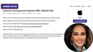 Apple PERM jobs post