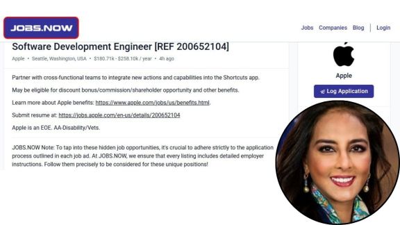 Apple PERM jobs post