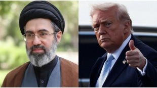 Iran Supreme leader Mojtaba Khamenei and Donald Trump